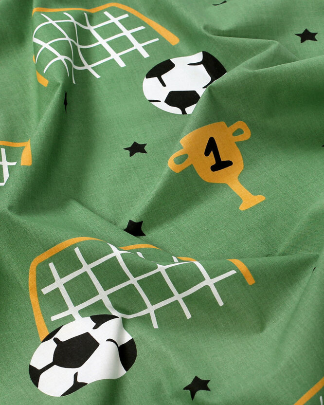 Kinder-Kissenbezug aus Baumwolle - Fußballwelt