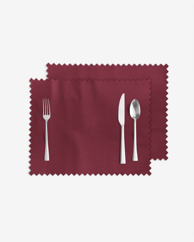 Weihnachtliches Teflon-Tischset - bordeauxrot - 2 Stück