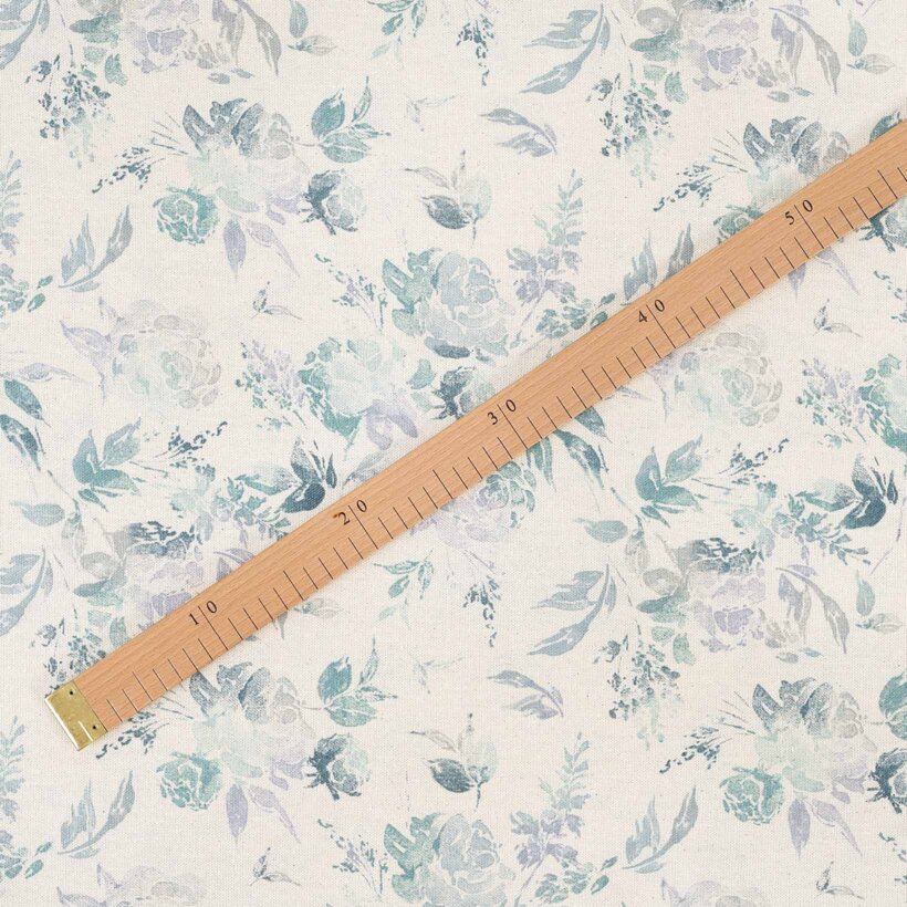 Dekorativer Stoff Valencia - Pflanzenabdrücke