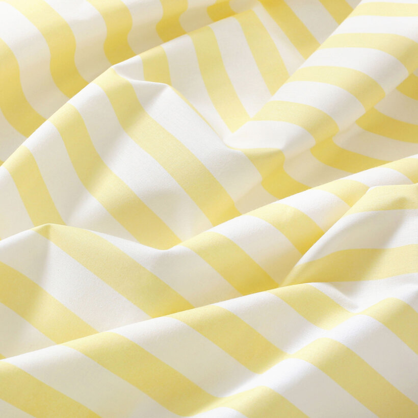 Bettwäsche aus Baumwolle - Zitronen mit gelbe Streifen