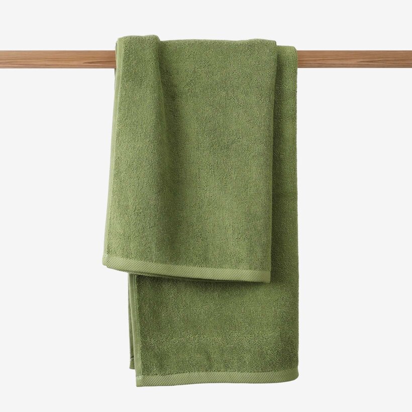 Frottierhandtuch/Duschtuch Soft ohne Bordüre – olivgrün
