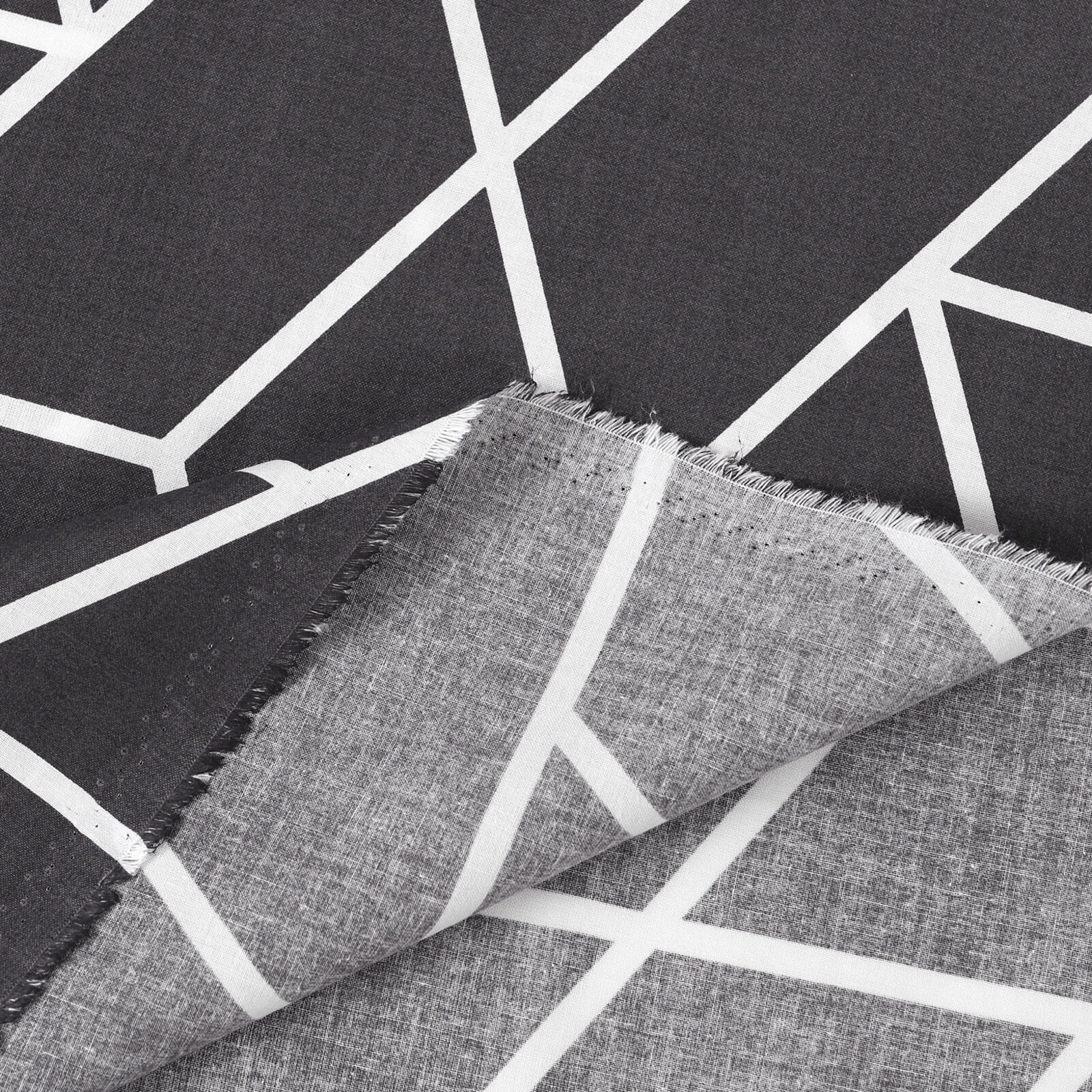 Baumwollstoff - Mosaik auf Dunkelgrau