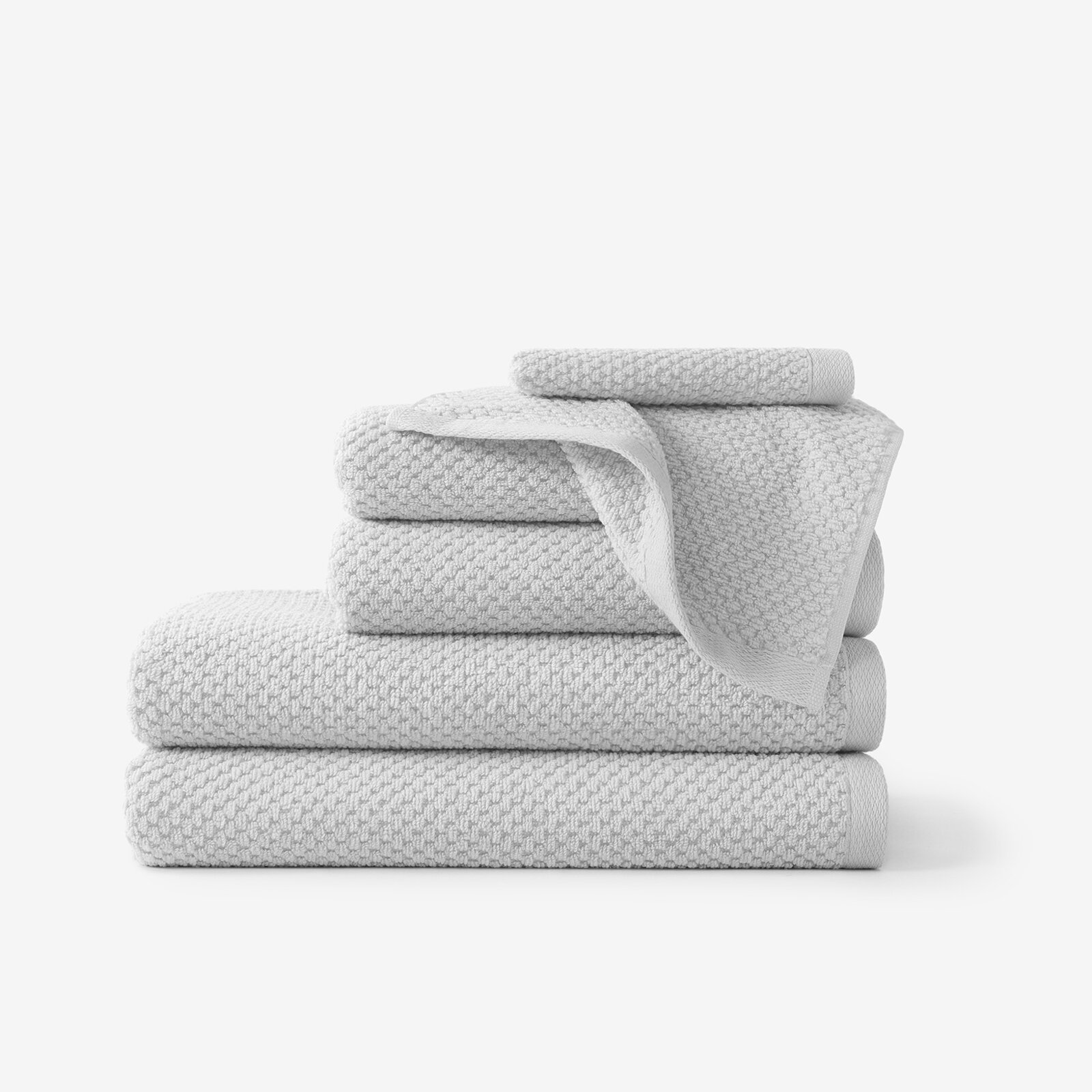 Frottee-Handtuch / Badetuch aus Baumwolle Micro Pure - Hellgrau