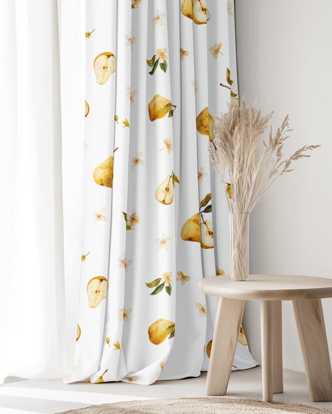 Dekorativer Vorhang – Birnengarten