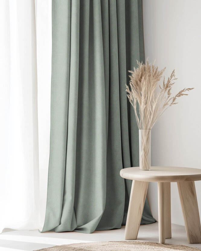 Dekorativer Vorhang Marbella - salbeigrün