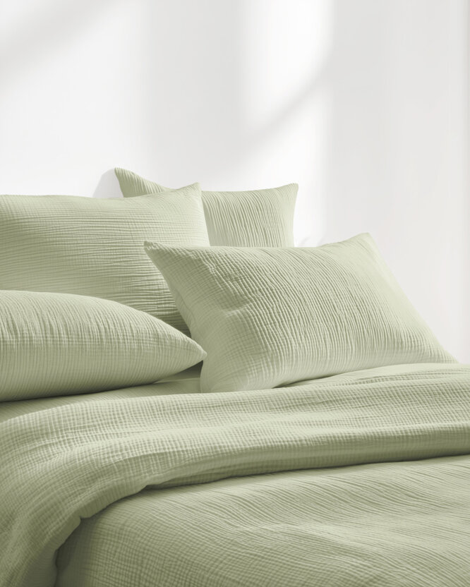 Musselin-Bettwäsche – hellsalbei