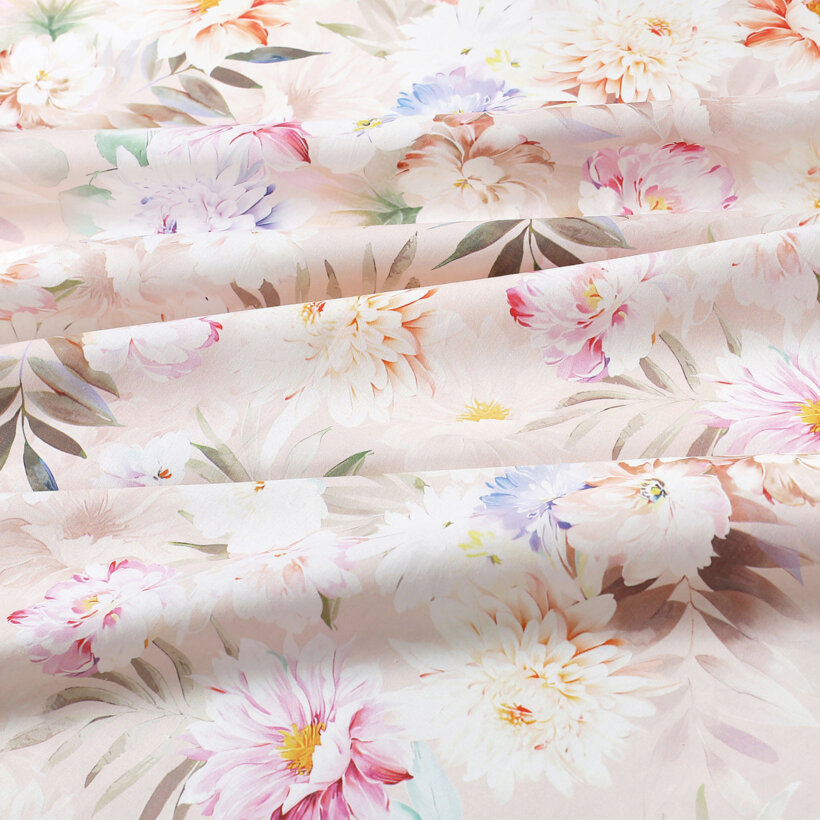 Spannbettlaken aus Baumwolle Deluxe - wilde Blumen