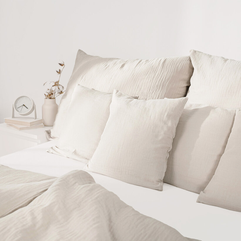 Musselin-Bettwäsche – creme