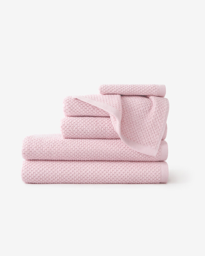 Frottee-Handtuch / Badetuch aus Baumwolle Micro Pure - Pastellrosa