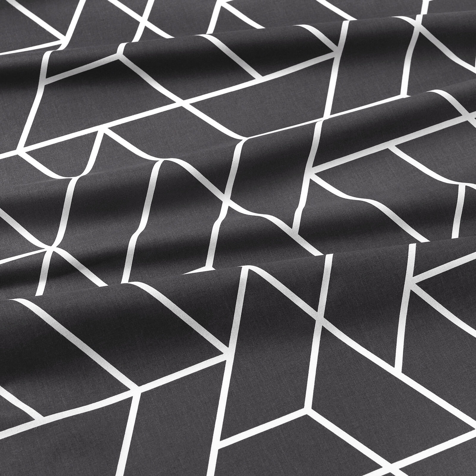 Kissenbezug aus Baumwolle - Mosaik auf Dunkelgrau