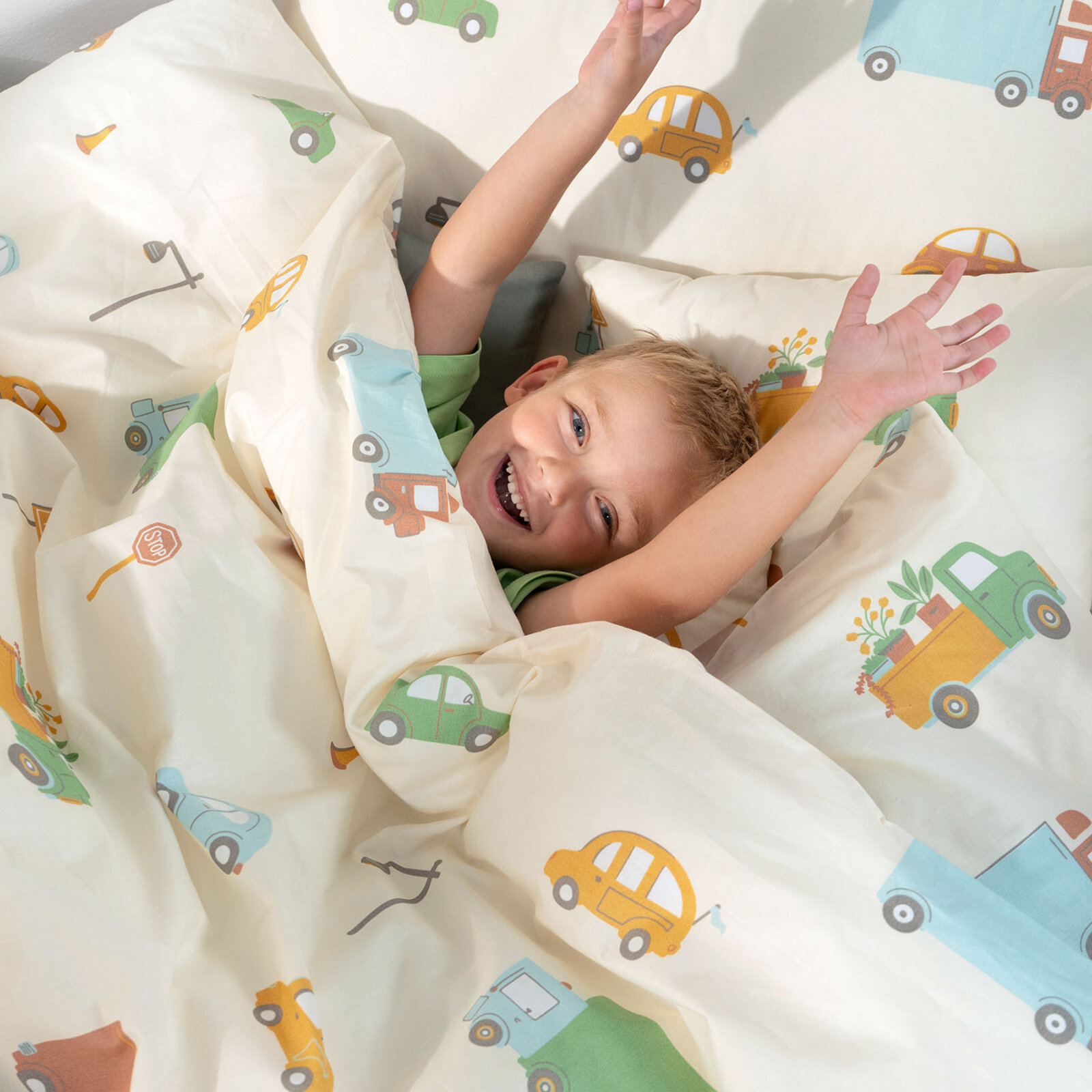 Kinder - Bettwäsche aus Baumwolle - Welt der Autos