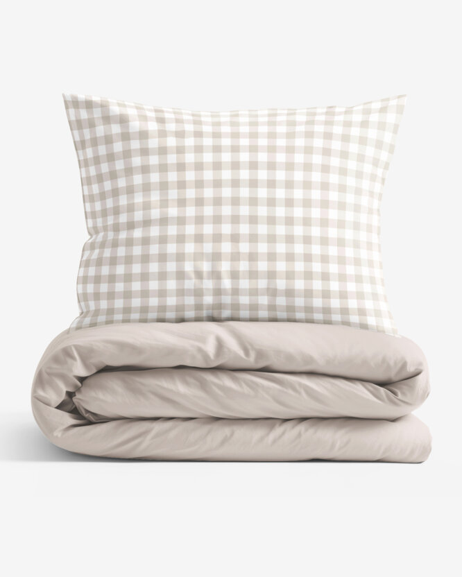 Bettwäsche aus Baumwolle Duo - latte Würfel mit Latte