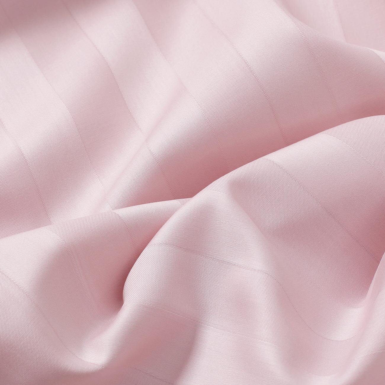 Festliche runde Damast-Tischdecke - altrosa Streifen mit Satin-Glanz