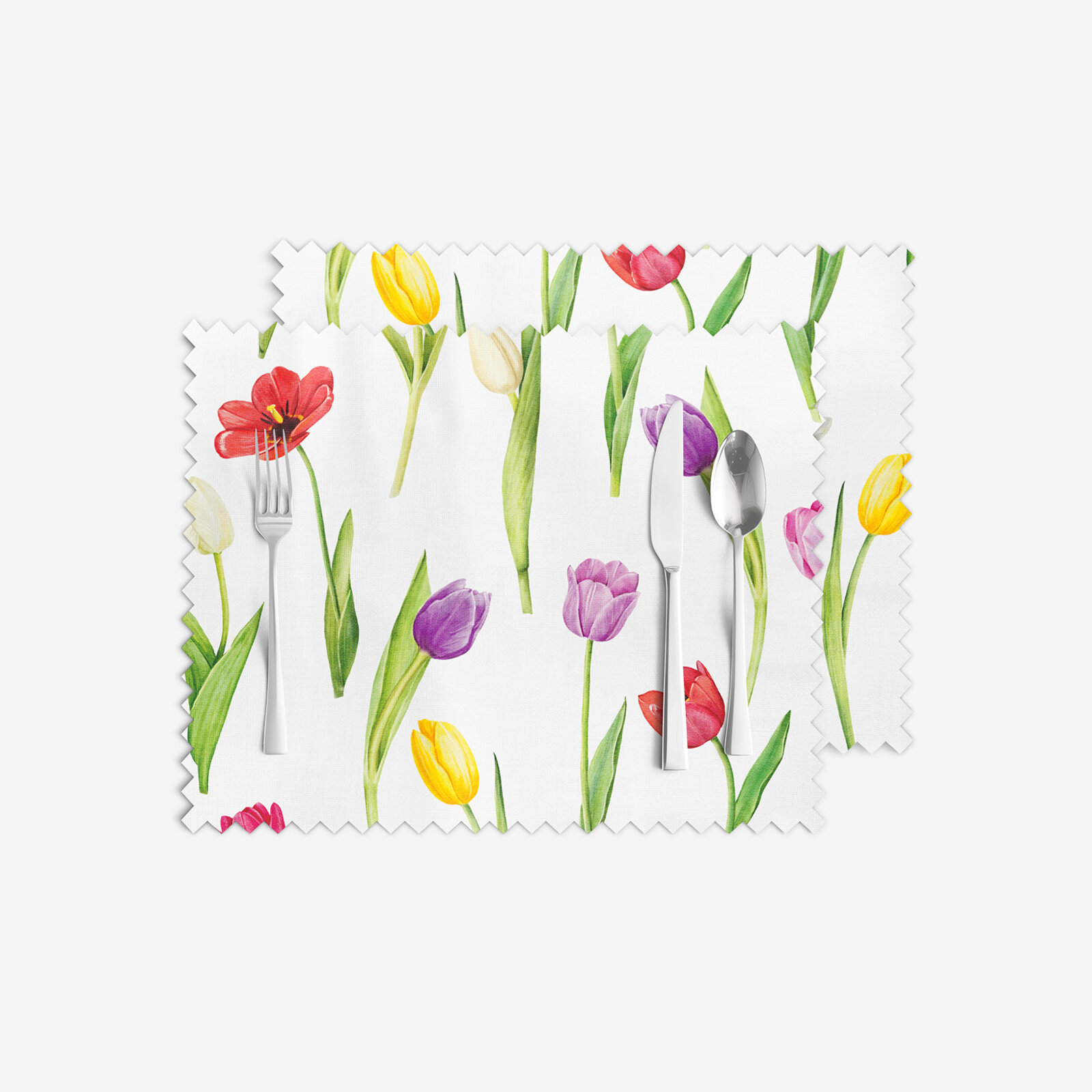 Teflon-Tischset - Bunte Tulpen - 2 Stück