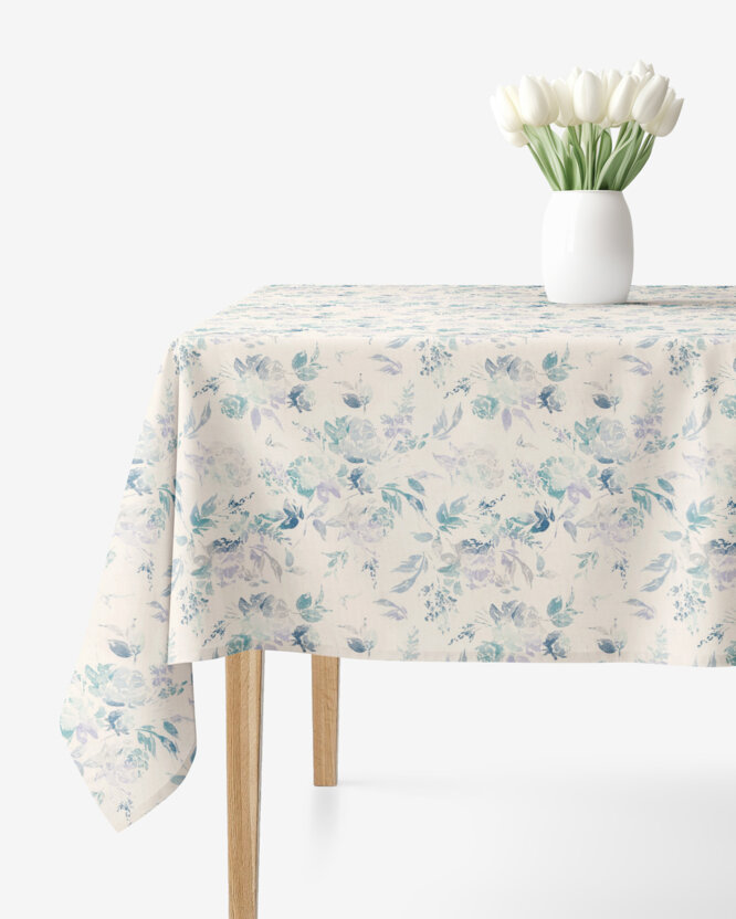 Eckige Tischdecke Valencia - Pflanzenabdrücke