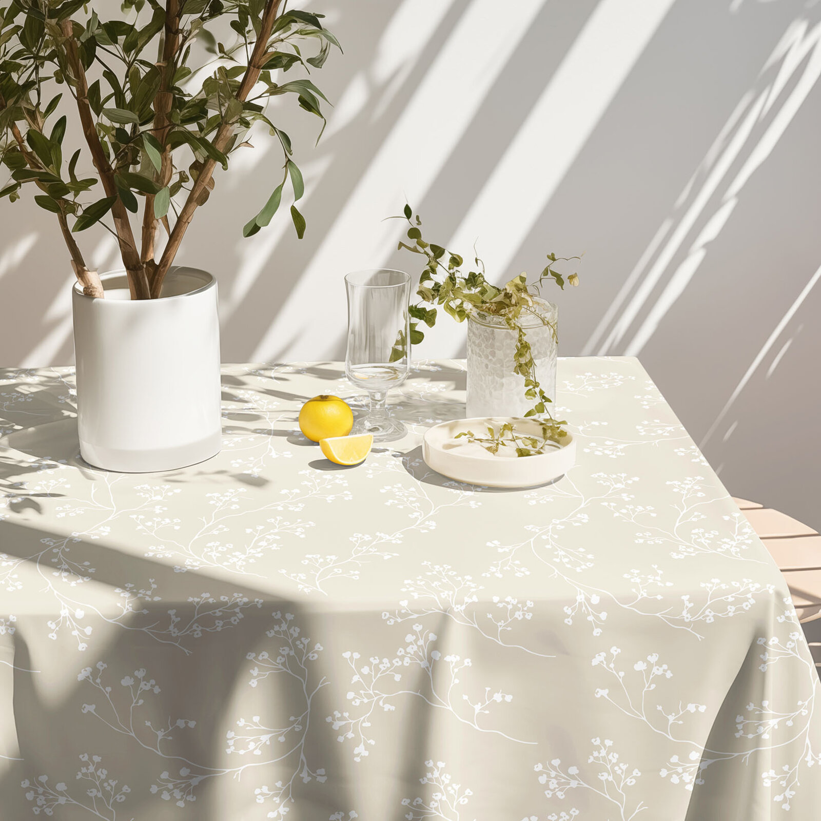 Eckige Teflon-Tischdecke - Kletterpflanzen