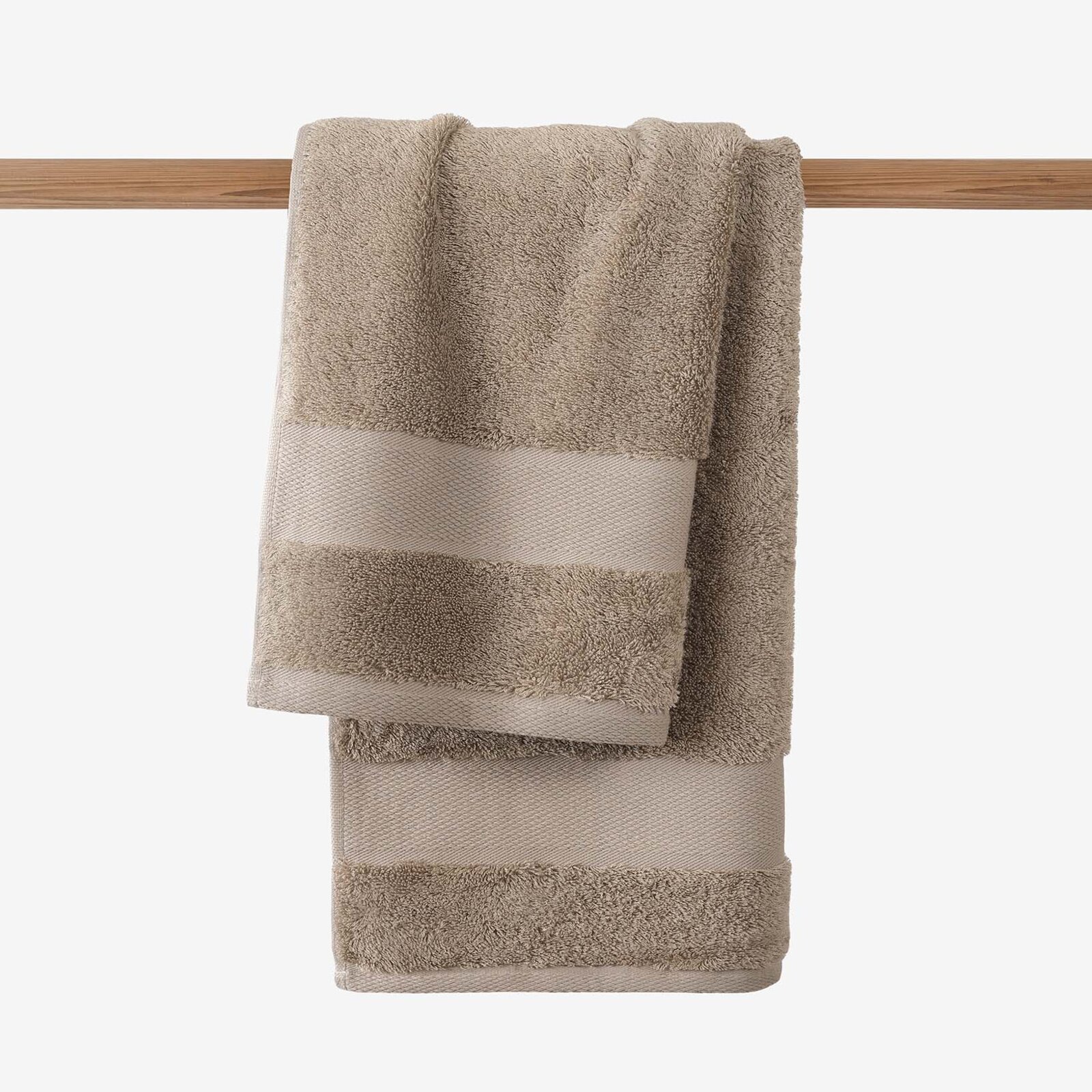 Bambus-Handtuch/Badetuch – graubraun