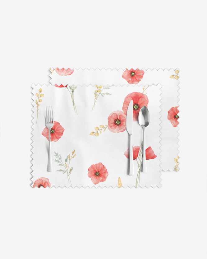 Teflon-Tischset - Mohnblumen - 2 Stück