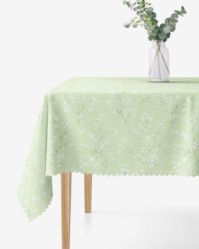 Eckige Teflon-Tischdecke - Jasminblüten