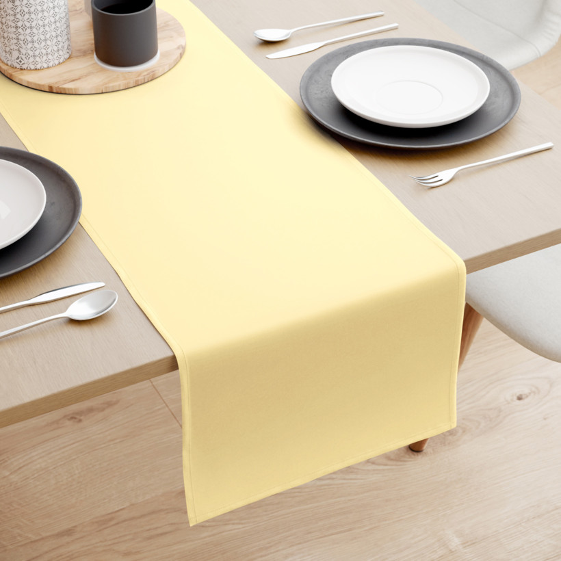 Tischläufer aus 100% Baumwolle - Bananenfarbe