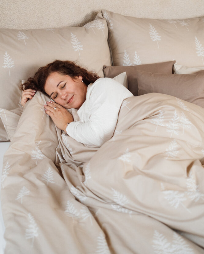 Weihnachtlich Bettwäsche aus Baumwolle - Nordische Tannenbäume