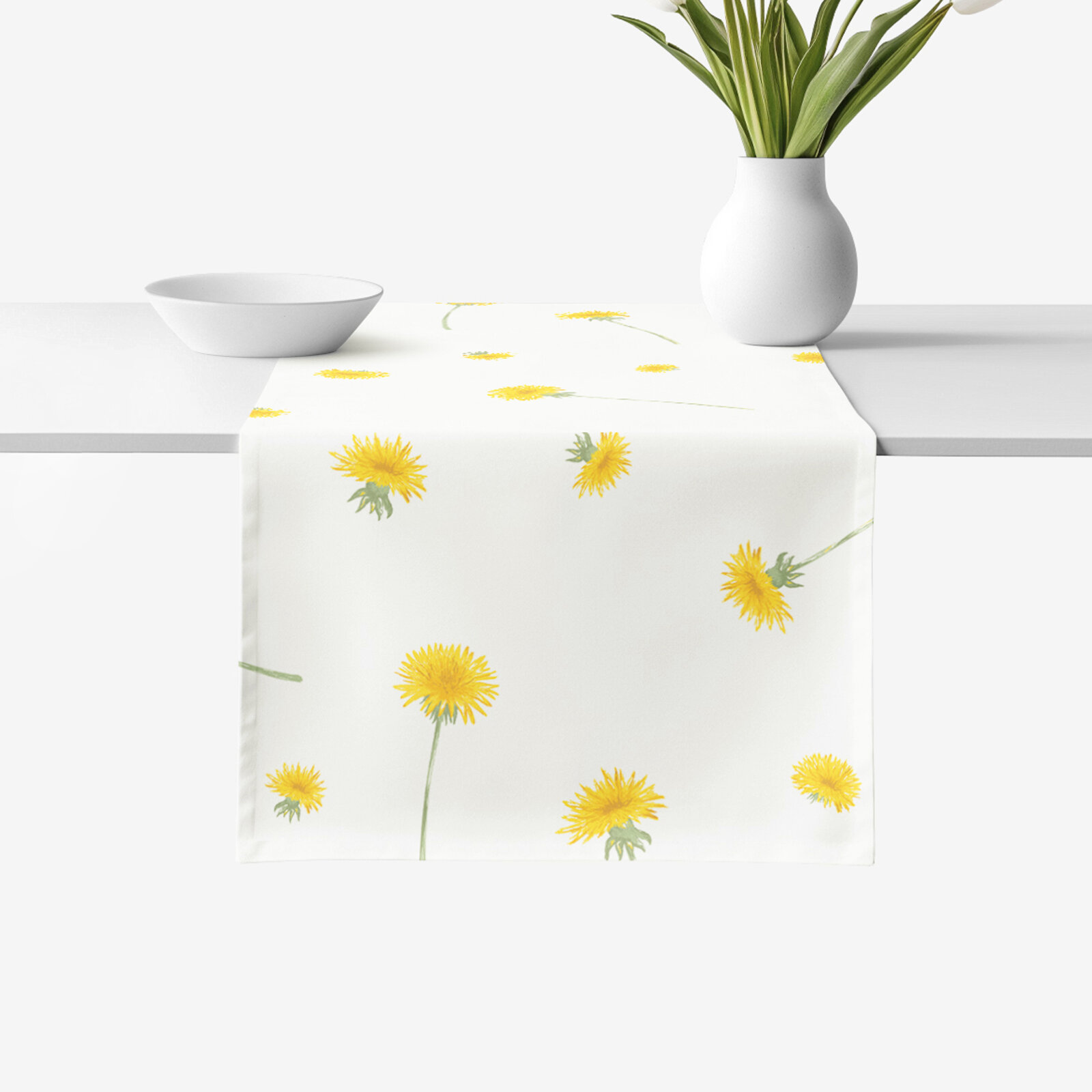 Tischläufer aus 100% Baumwolle - Löwenzahn