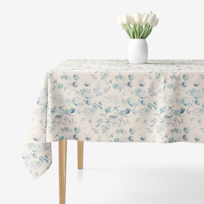 Eckige Tischdecke Valencia - Pflanzenabdrücke
