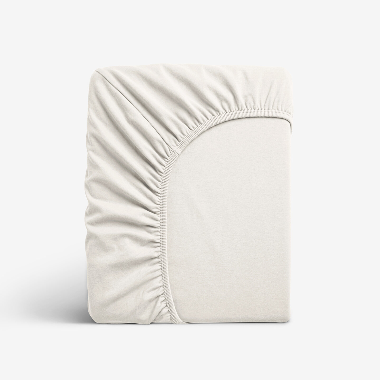 Elastisches Jersey-Spannbettlaken - creme