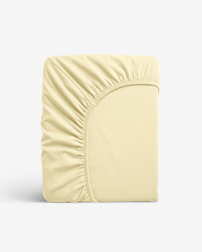 Elastisches Jersey-Spannbettlaken - Bananenfarbe