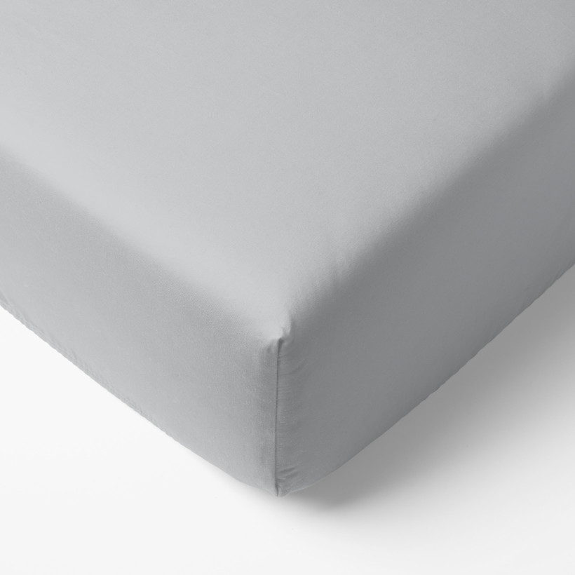 Spannbettlaken aus Baumwolle - grau