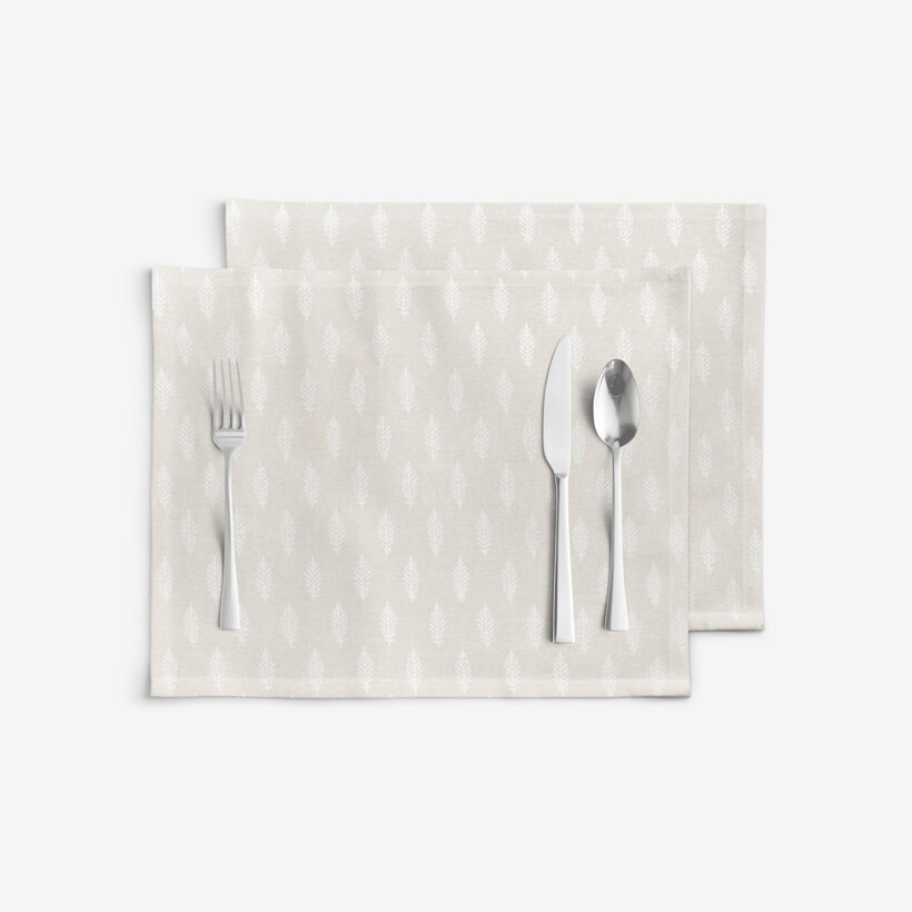 Weihnachtliches Tischset Natura - Ästchen auf natürlicher - Set 2 Stücke