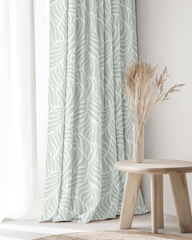 Dekorativer Vorhang – Salbeilinien