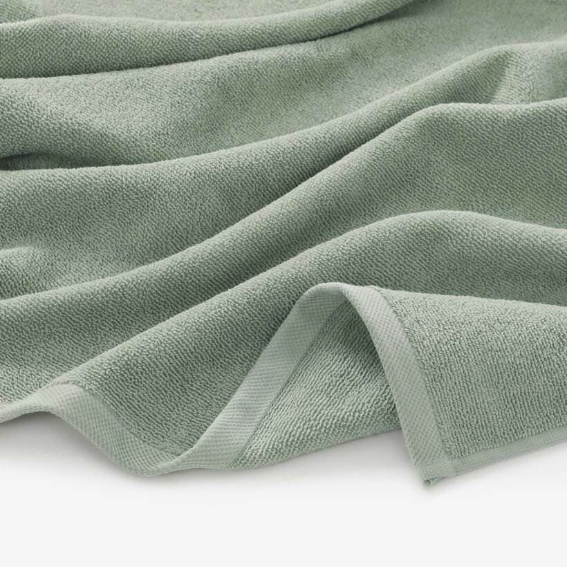 Frottierhandtuch/Duschtuch Soft ohne Bordüre – salbeigrün