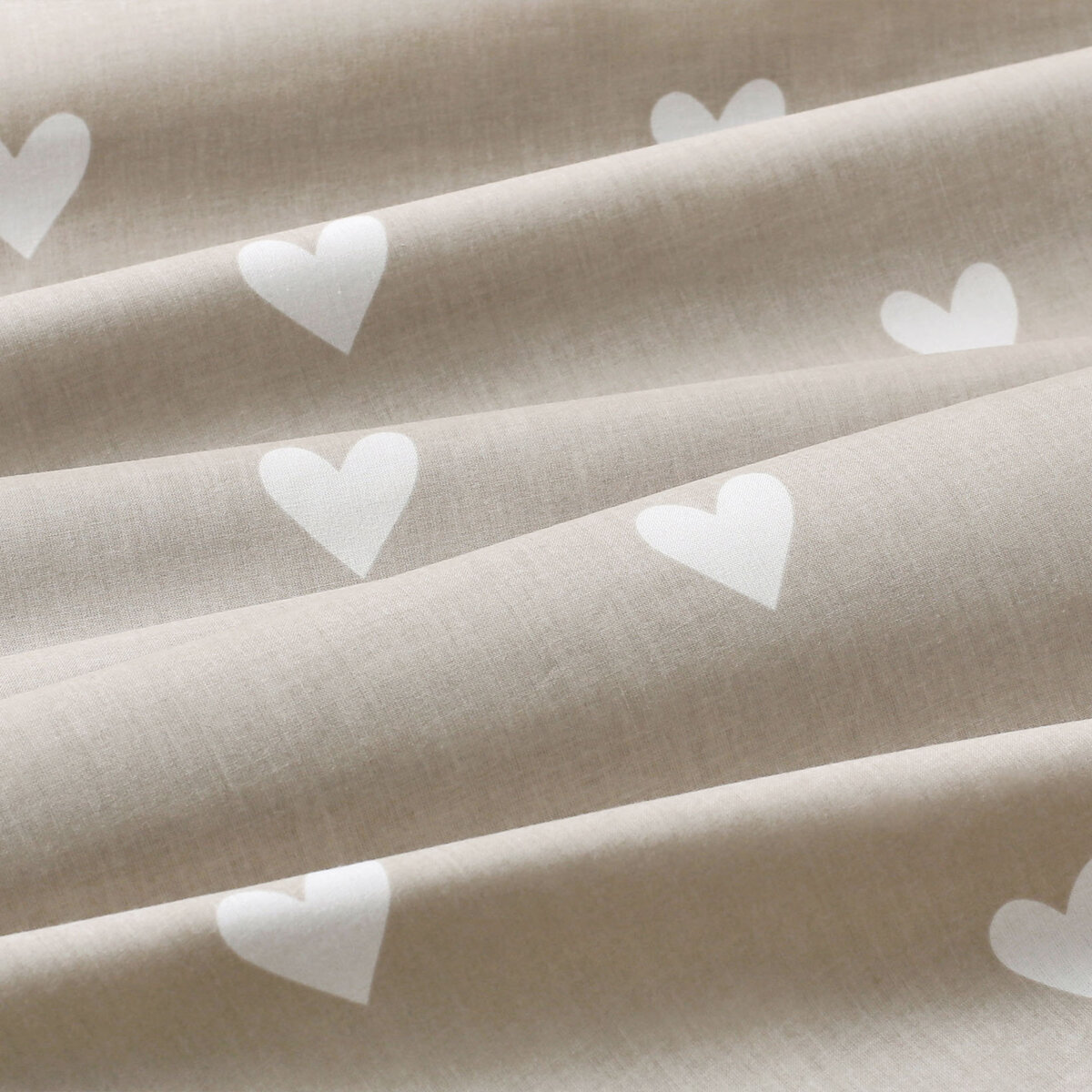 Eckige Tischdecke 100% Baumwolle - Herzchen auf Latte