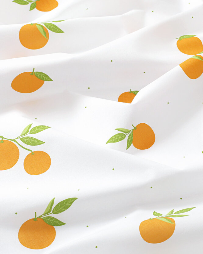 Baumwollstoff - Orangen