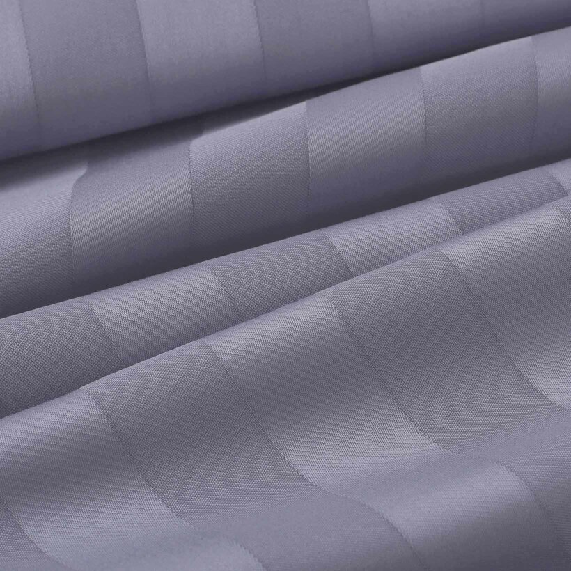 Festliche runde Damast-Tischdecke - dunkelgraue Streifen mit Satin-Glanz