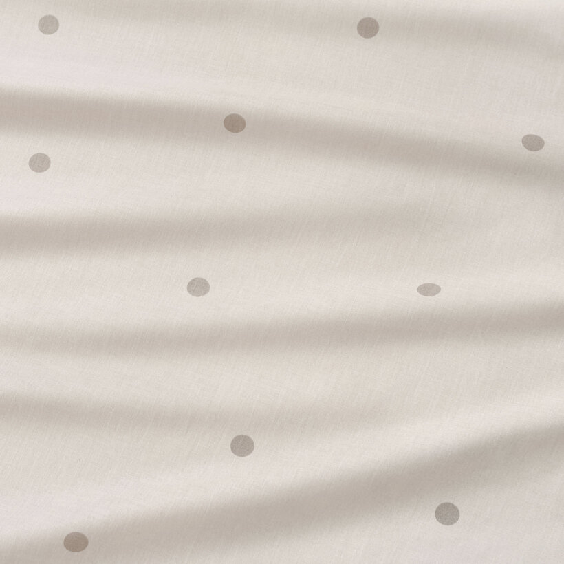 Baumwollstoff - Pünktchen auf Beige