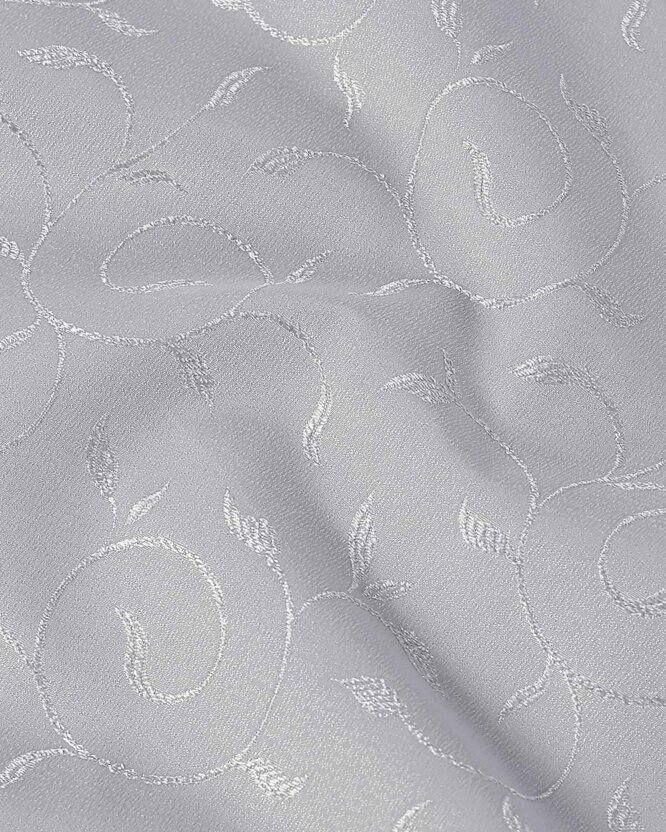 Teflonstoff für Tischdecken – grau mit großen Ornamenten