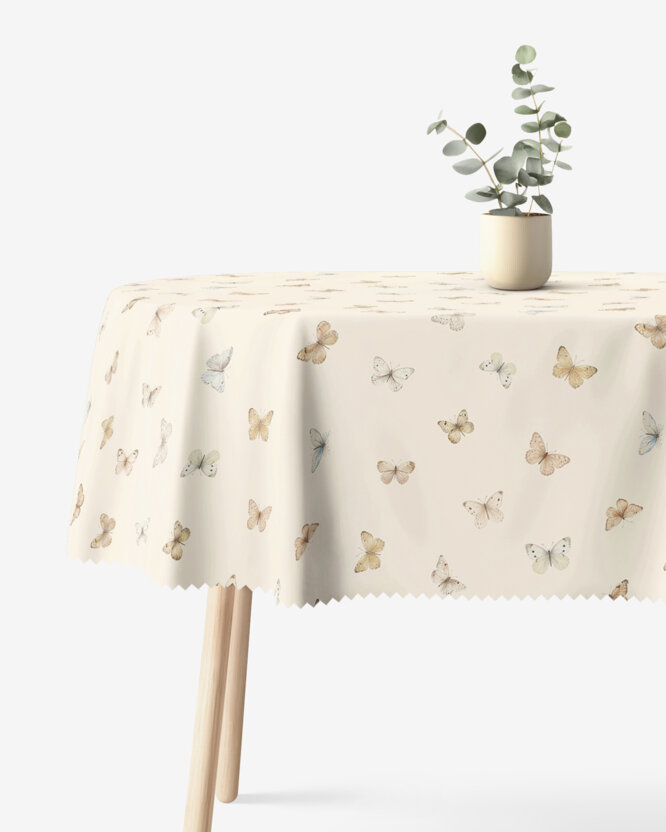 Ovale Tischdecke Teflon - Schmetterlinge