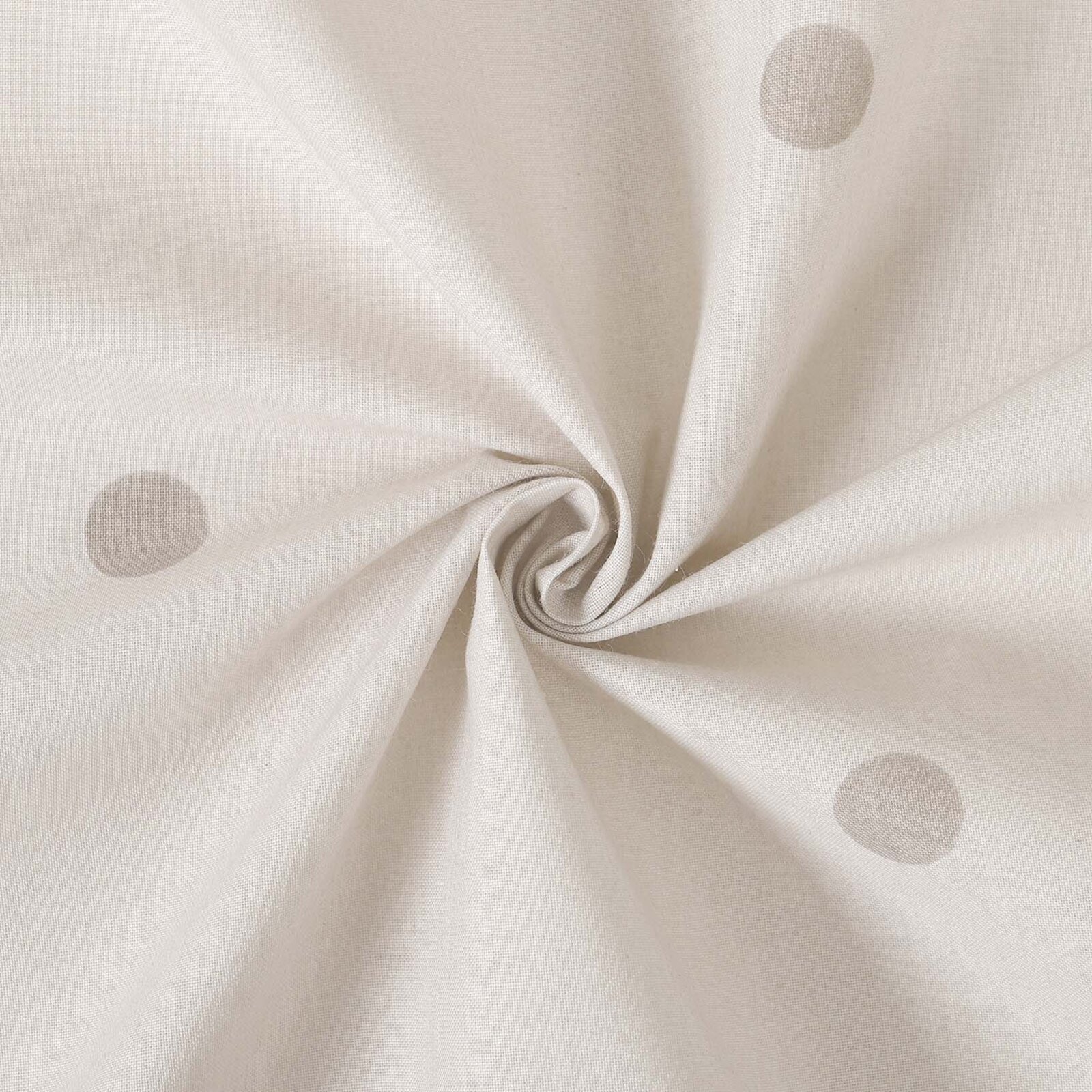 Baumwollstoff - Pünktchen auf Beige