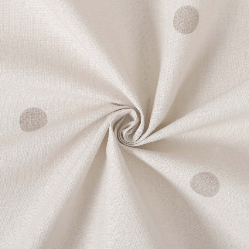 Baumwollstoff - Pünktchen auf Beige