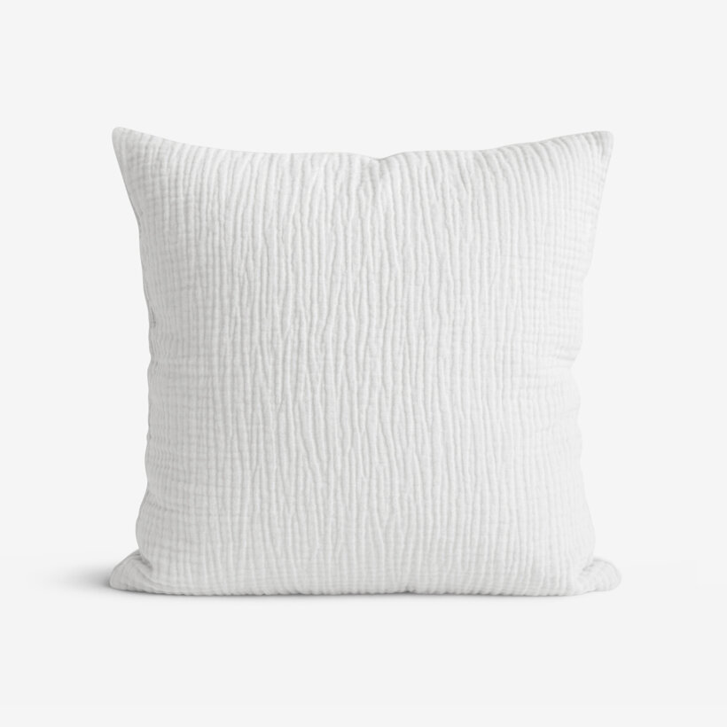 Musselin-Kissenbezug – hellgrau