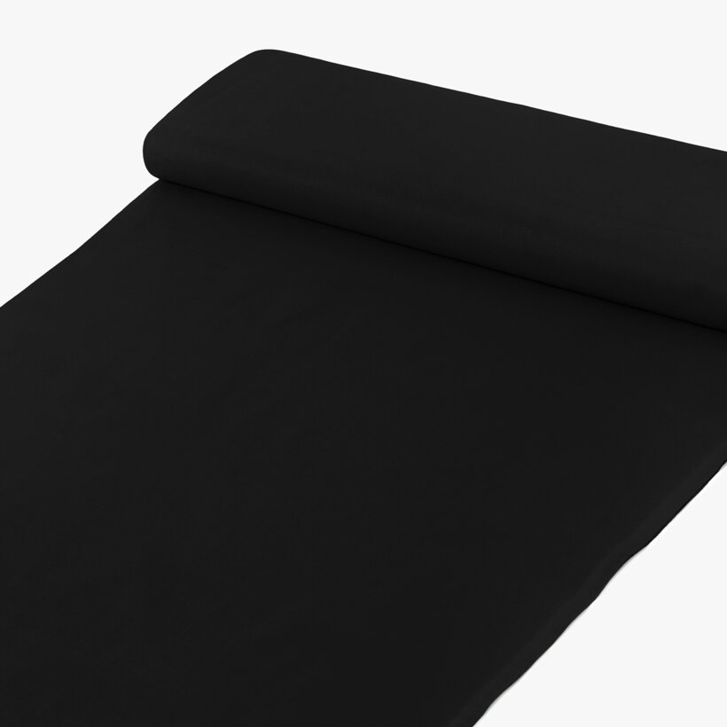 Baumwollstoff einfarbig Suzy - schwarz