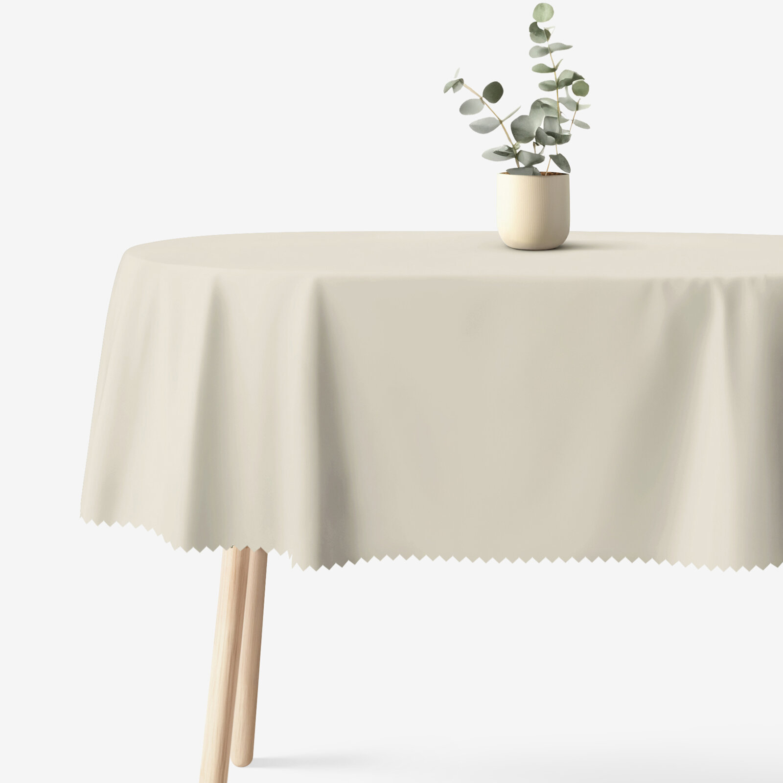 Ovale Tischdecke - natur