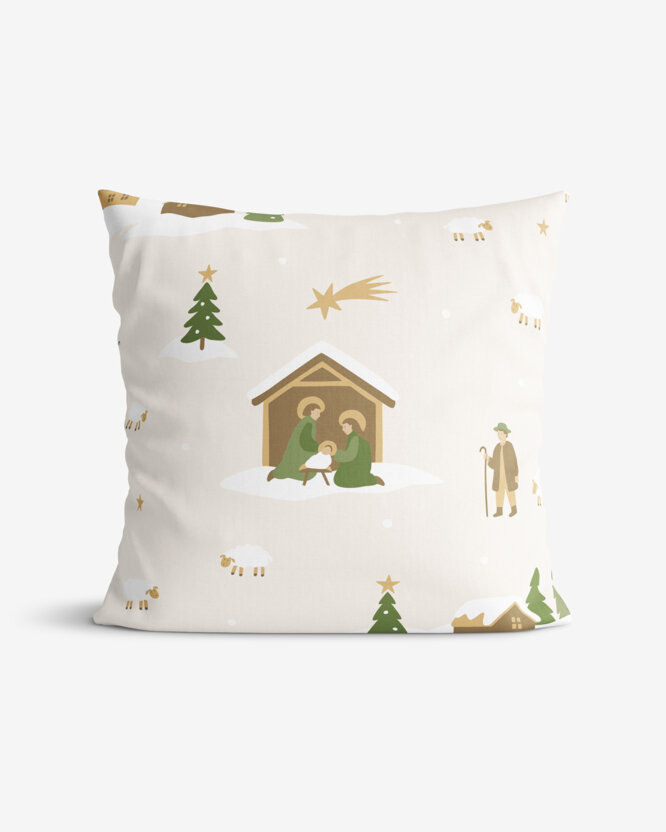 Weihnachtlicher Kissenbezug aus Baumwolle - Weihnachtslieder