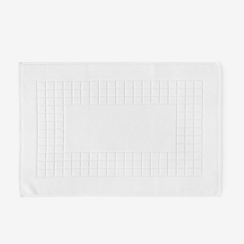 Frottier-Badematte Mozaika – weiß