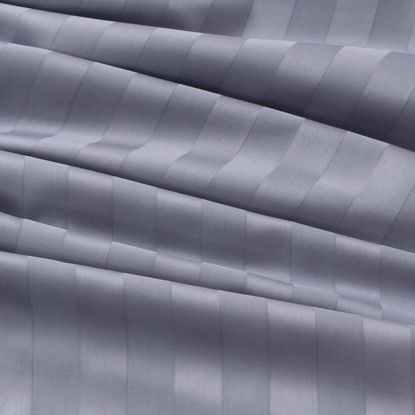 Festliche runde Damast-Tischdecke - dunkelgraue Streifen mit Satin-Glanz