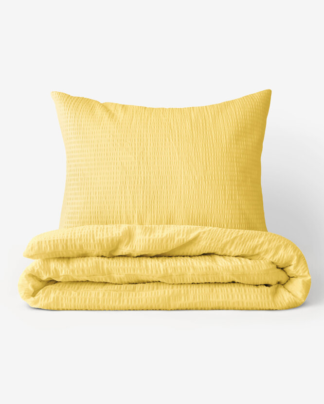 Seersucker Bettwäsche - gelb