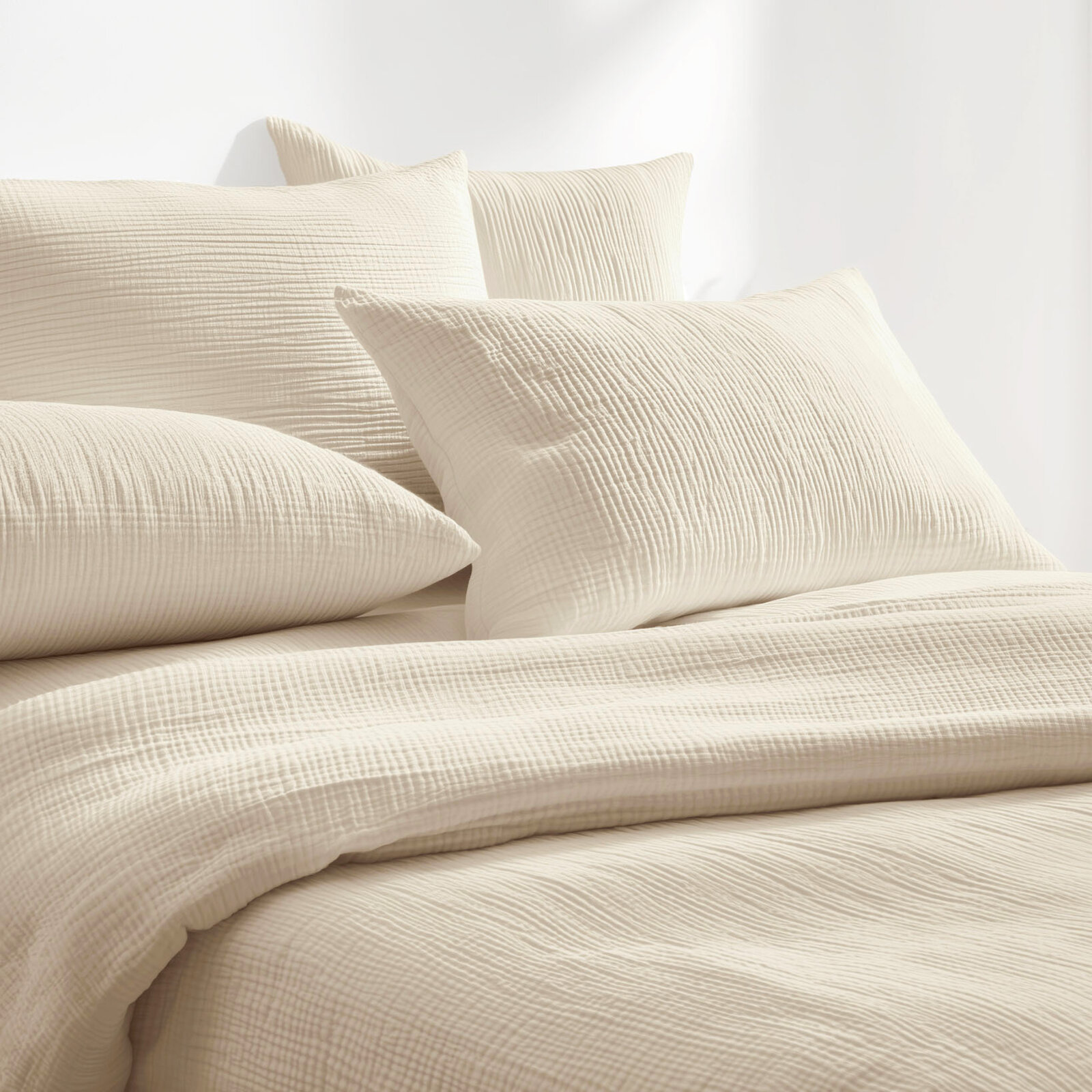 Musselin-Bettwäsche – creme