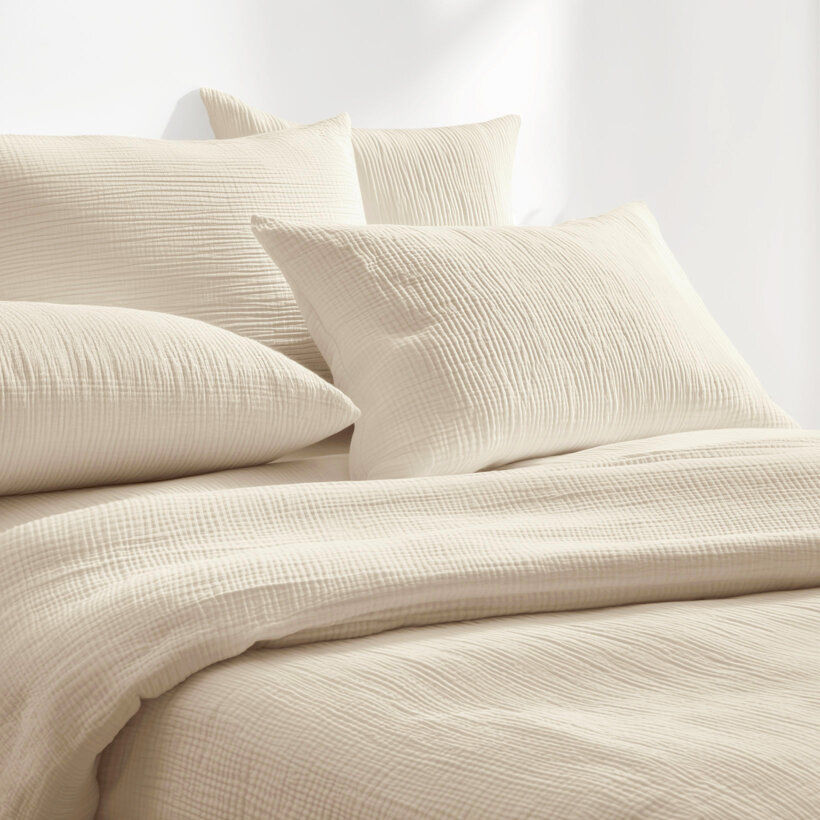 Musselin-Bettwäsche – creme